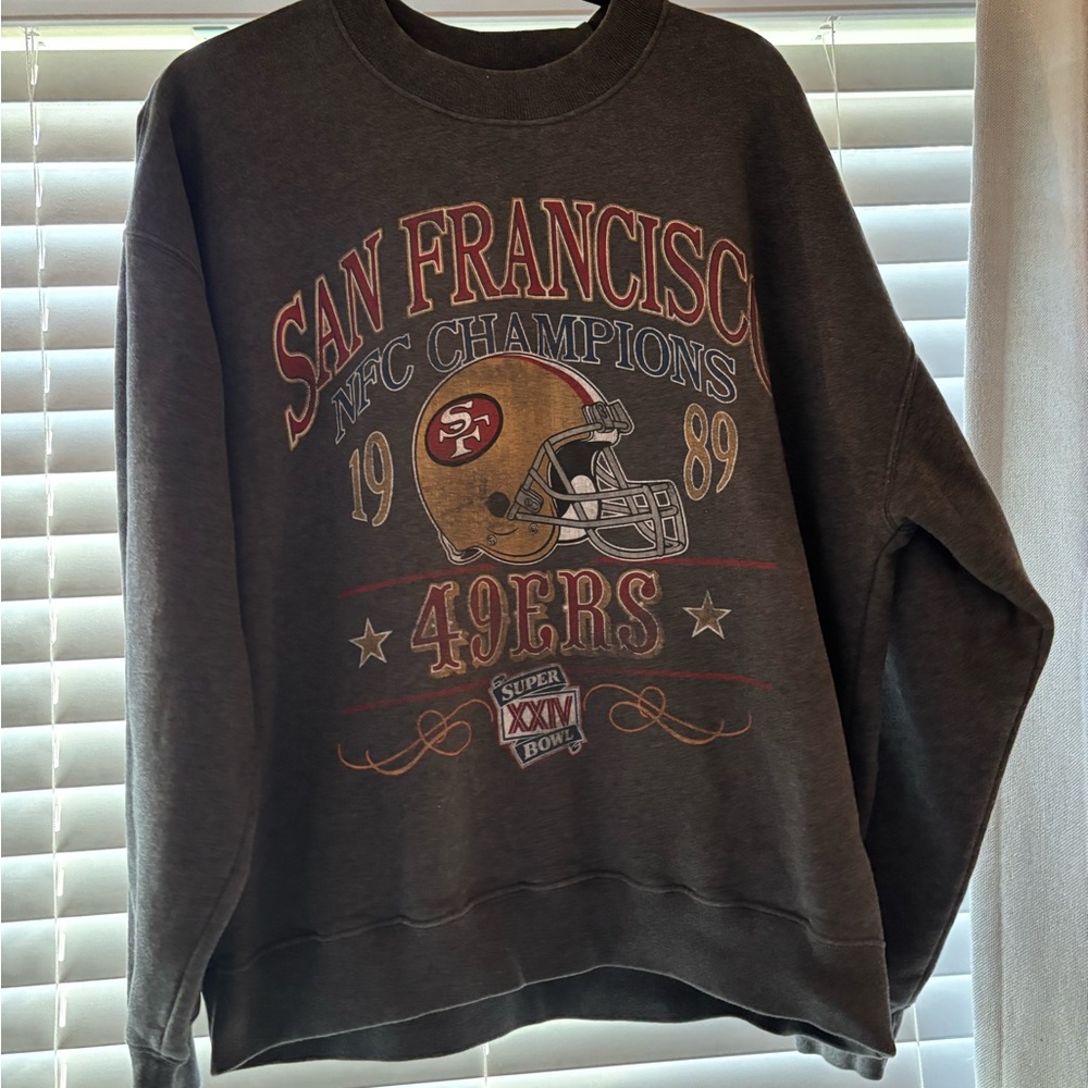 Abercrombie & Fitch Gray 49ers Crewneck Sweater